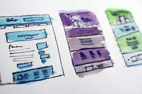 A website wireframe